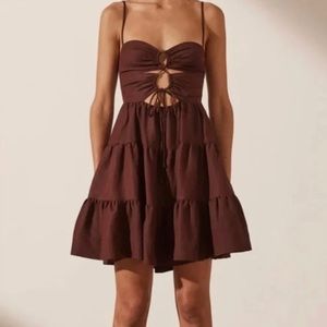 Shona Joy - Rubi Lace Up Backless Mini Dress